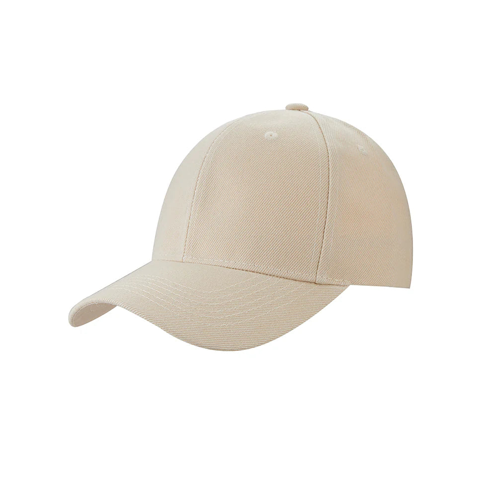 Caps / Baseball Kasket ensfarvet til mand/kvinde i mange farver! Beige