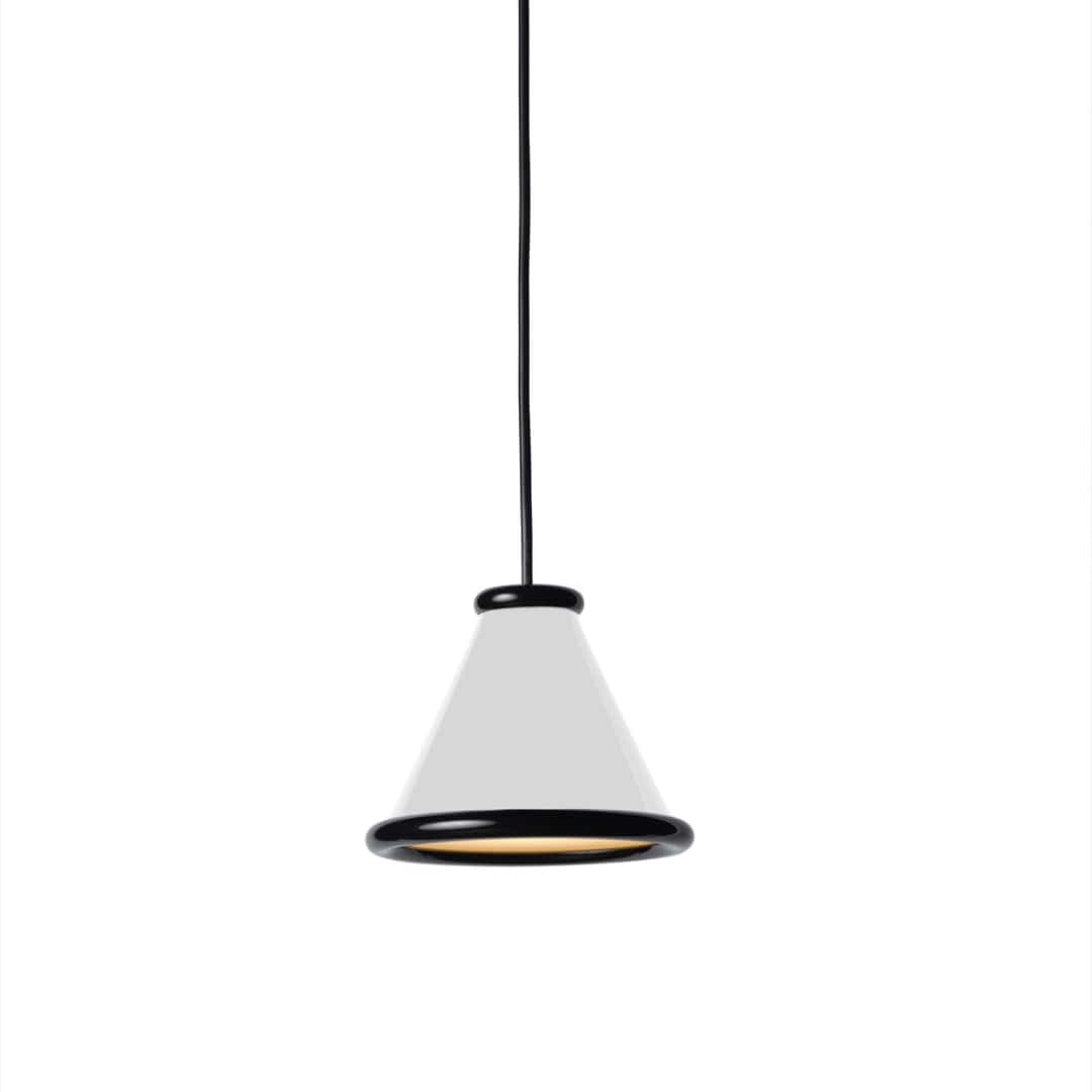 Belle Ø15 Pendel Glossy White / Glossy Black Belid