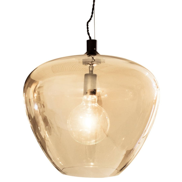 Bellissimo Grande Glas Pendel Amber Guld Ø40 Så længe lager haves By Rydéns