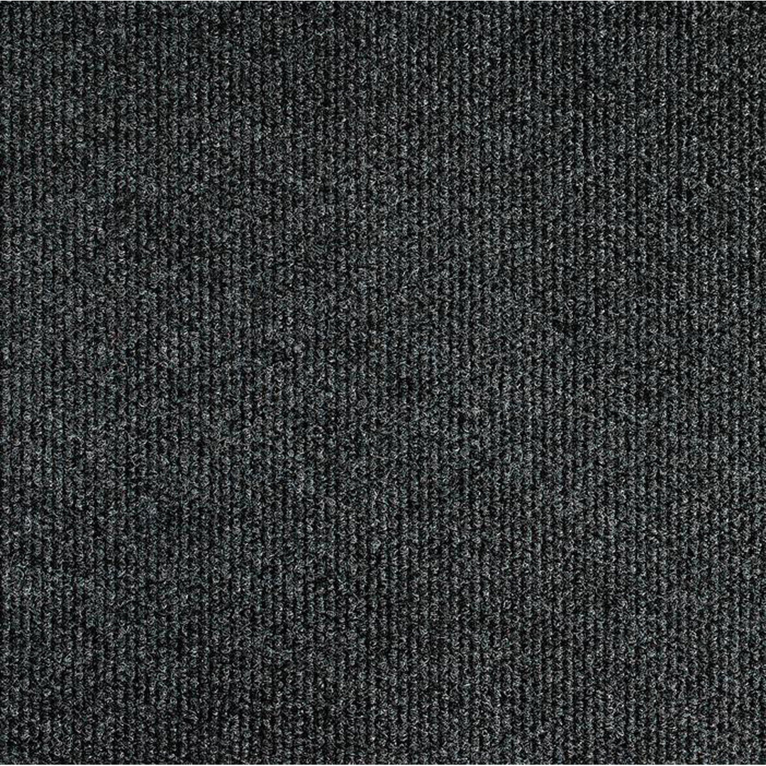 Produktbillede af Messetæppe rip/skum 2x35m Sort på tilbud