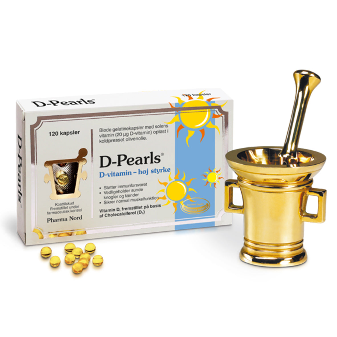 Produktbillede af Pharma Nord D-Pearls 20 mg 120 kaps. på tilbud