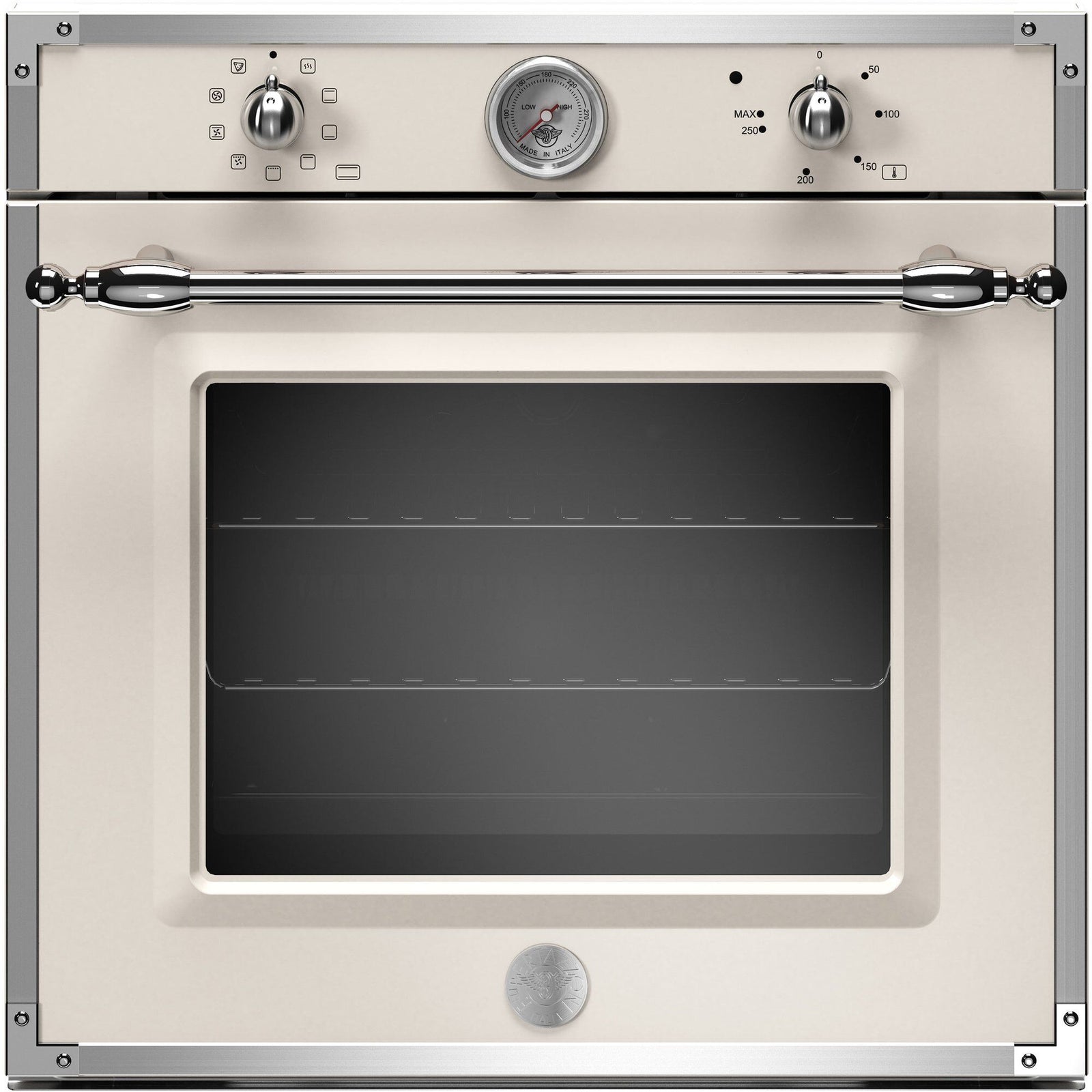 Bertazzoni Bertazzoni F609HEREKT Heritage indbygget ovn elfenbenshvid/krom 60 cm. – produktfoto (Ovn)