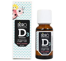 Produktbillede af Bidro D3 vitamin dråber baby 20ml. på tilbud