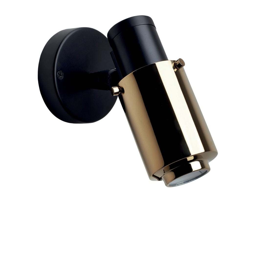 Produktbillede af Biny Spot LED Mat Sort/Guld u/afbryder DCW Editions i premium kvalitet
