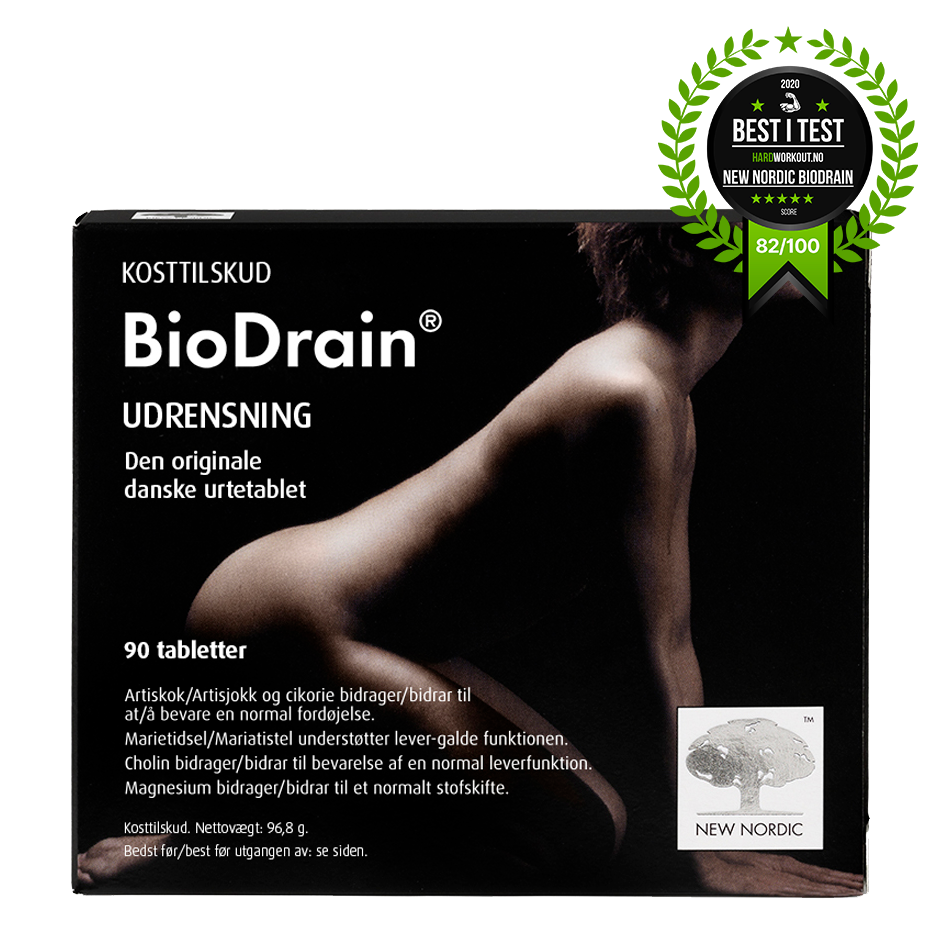 Produktbillede af New Nordic Biodrain 90 tabletter på tilbud