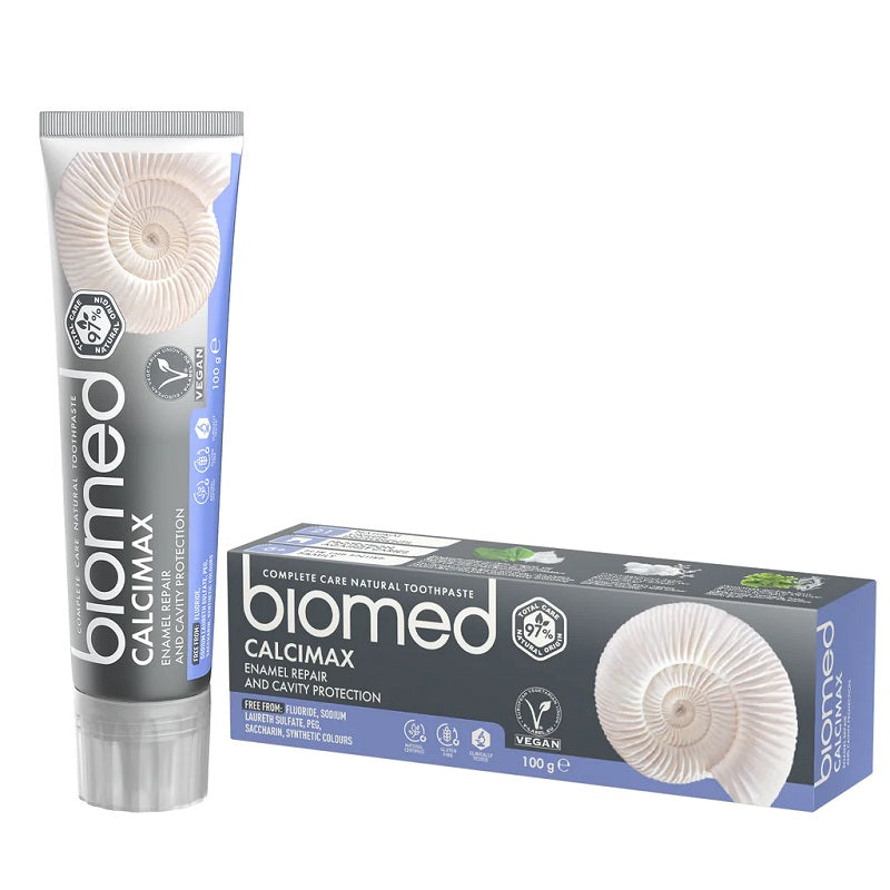 Detaljeret produktbillede af Biomed Calcimax Tandpasta 100 ml. 4 for 126,- på tilbud