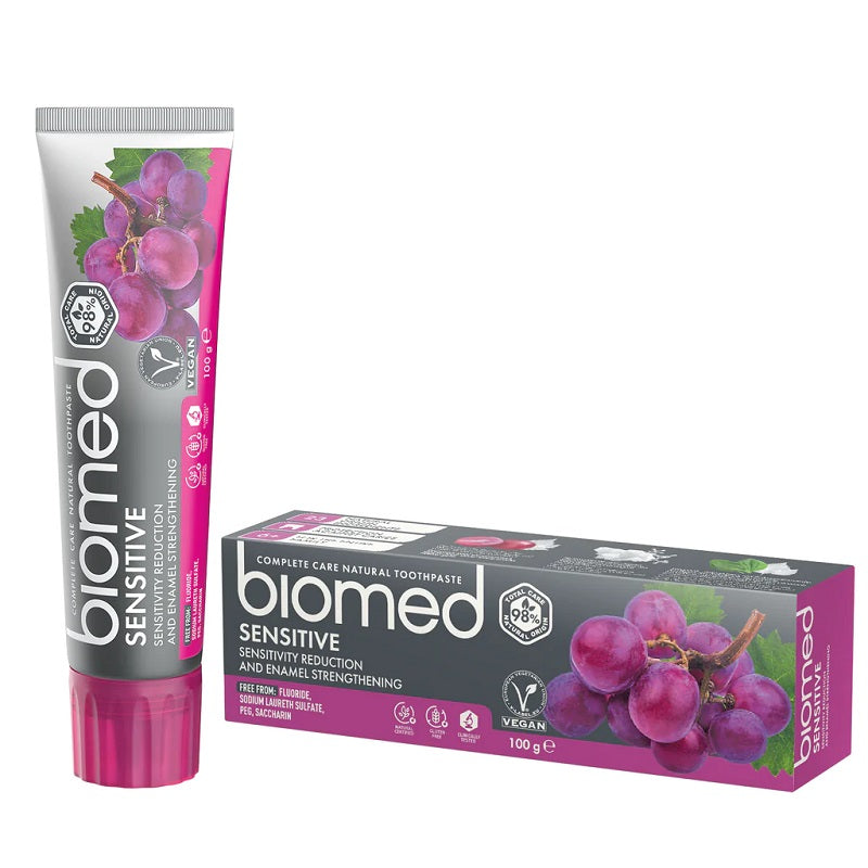 Detaljeret produktbillede af Biomed Sensitive Tandpasta 100 ml. 4 for 126,- på tilbud