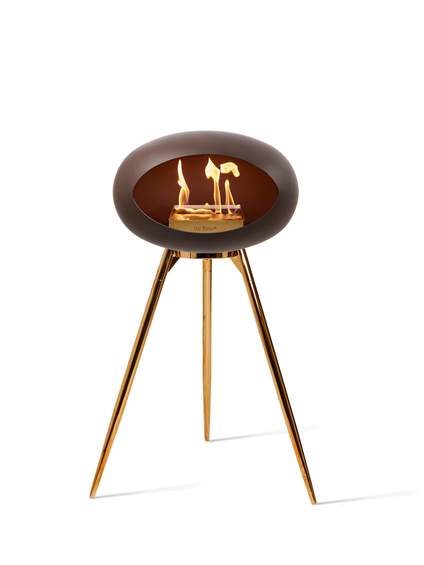 Biopejs Mocca Ground High Rose Gold skål og ben
