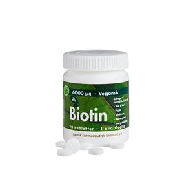 Detaljeret produktbillede af DFI Biotin 6000 mcg 90 tab. på tilbud