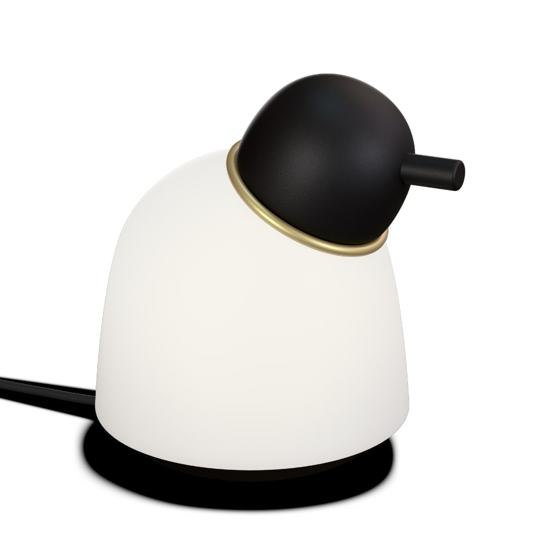 Produktbillede af Bird Bordlampe Sort/Messing Opal Belid i premium kvalitet