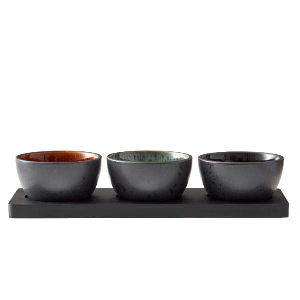 Produktbillede af Christian Bitz BITZ Cabaretsæt 4 dele mørkblå/grøn/amber i premium kvalitet