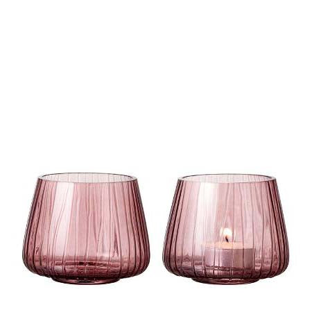 Produktbillede af Christian Bitz BITZ Kusintha Fyrfadsstage 7,5 cm 2 stk. Pink i premium kvalitet