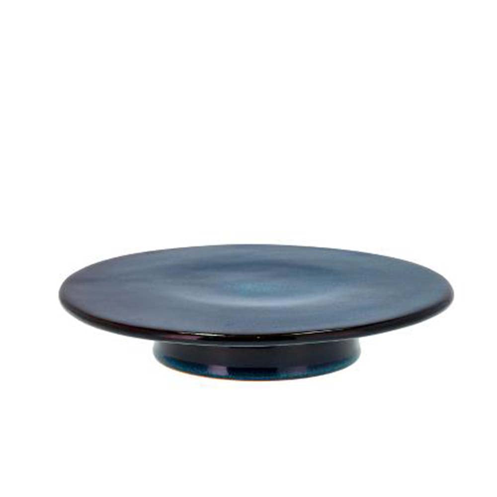 Produktbillede af Christian Bitz BITZ Lagkagefad på fod Dia. 30 x 5,5 cm Mørkeblå i premium kvalitet