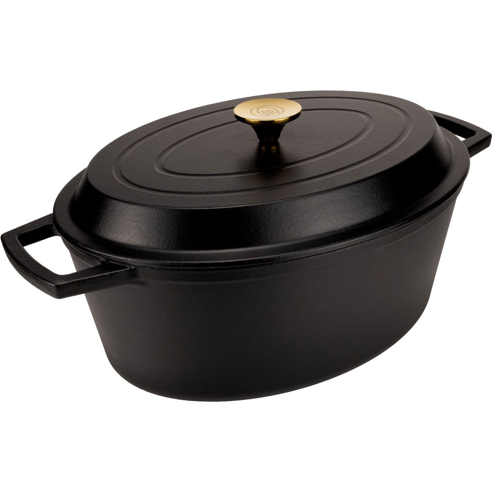 Mareld Mareld Oval Støbejernsgryde 34 cm, sort – produktbillede (Støbejernsgryde)