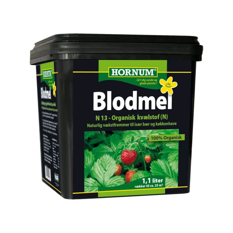 Produktbillede af HORNUM Blodmel 1,1 liter NPK 13-0-0 på tilbud i høj kvalitet