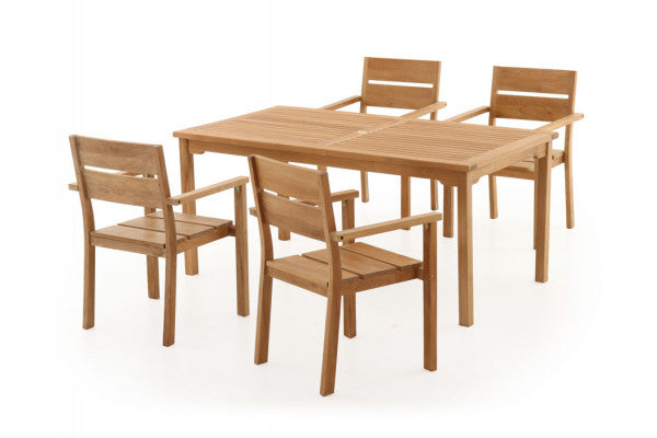 Produktbillede af Blokhus Hercules Teak Havemøbelsæt m/armlæn på tilbud i høj kvalitet