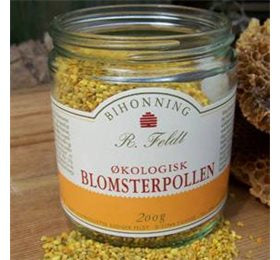 Detaljeret produktbillede af Blomsterpollen Ø Rüdiger Feldt Bihonning 200g. på tilbud