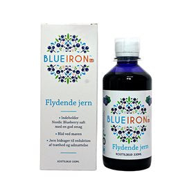 Detaljeret produktbillede af Blueiron flydende jerntilskud 330 ml. på tilbud