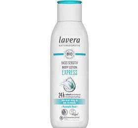 Detaljeret produktbillede af LAVERA Body Lotion Express Basis sensitiv 250 ml på tilbud