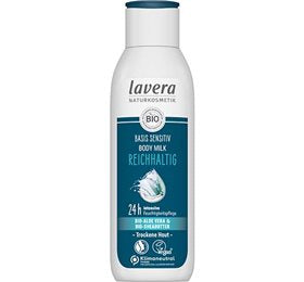 Detaljeret produktbillede af LAVERA Body Lotion Rich Basis sensitiv. 250 ml på tilbud