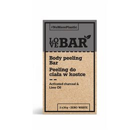 Produktbillede af LoveBar Body peeling Bar m. Kul & Lime olie X på tilbud i brug