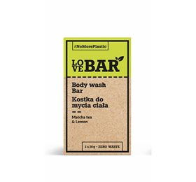 Detaljeret produktbillede af LoveBar Bodywash Bar m. Matcha te & Citron 60g. på tilbud