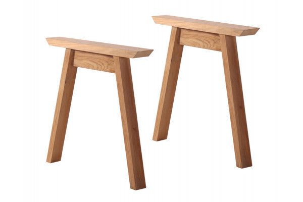 Produktbillede af Bordben (dining) i Teak Skrå ben 2 stk. H: 65 cm på tilbud i høj kvalitet