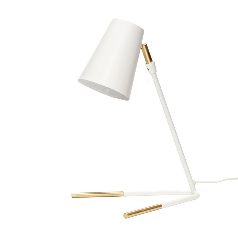 Hübsch Interiør Slant - Bordlampe - Hvid-messing ❤ Stort online udvalg i Hübsch Interiør ❤ Billig fragt og hurtig levering 2 - 5 hverdage ❤ Varenummer: BYH-649751 / Ean: 5712772058688 på lager - Udsalg på Bordlamper - Over 360 kendte mærker på udsalg