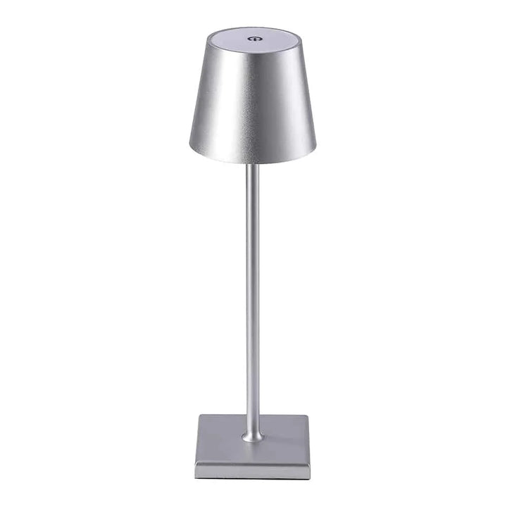 Bordlampe LED m/touch ledningsfri 4 farver Sølv