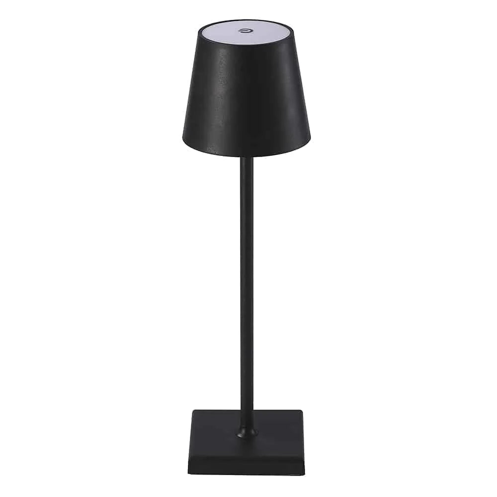 Bordlampe LED m/touch ledningsfri 4 farver Sort