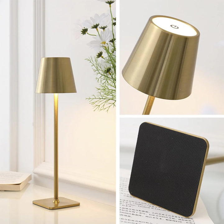 Bordlampe LED m/touch ledningsfri 4 farver Hvid