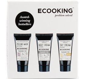 Detaljeret produktbillede af Ecooking Gaveæske Day Cream SPF20 Night Cream & Peel Mask på tilbud