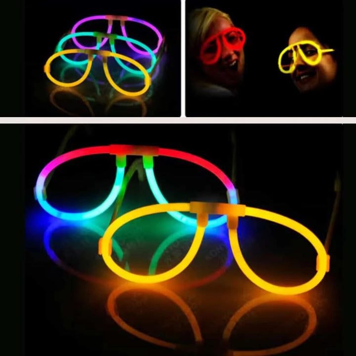 Selvlysende Briller flere farver Rød