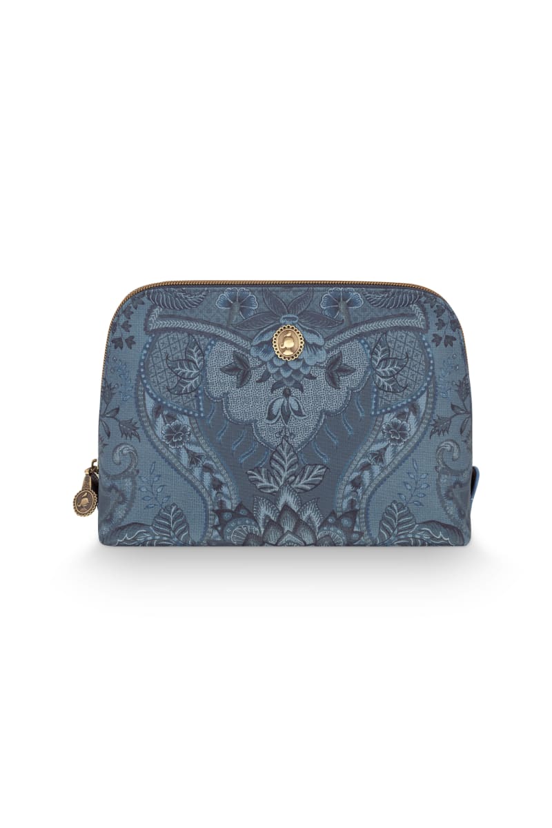 Produktbillede af Cosmetic Bag Triangle Medium Kyoto Festival Denim Blue 24/17x16.5x8cm på tilbud i høj kvalitet