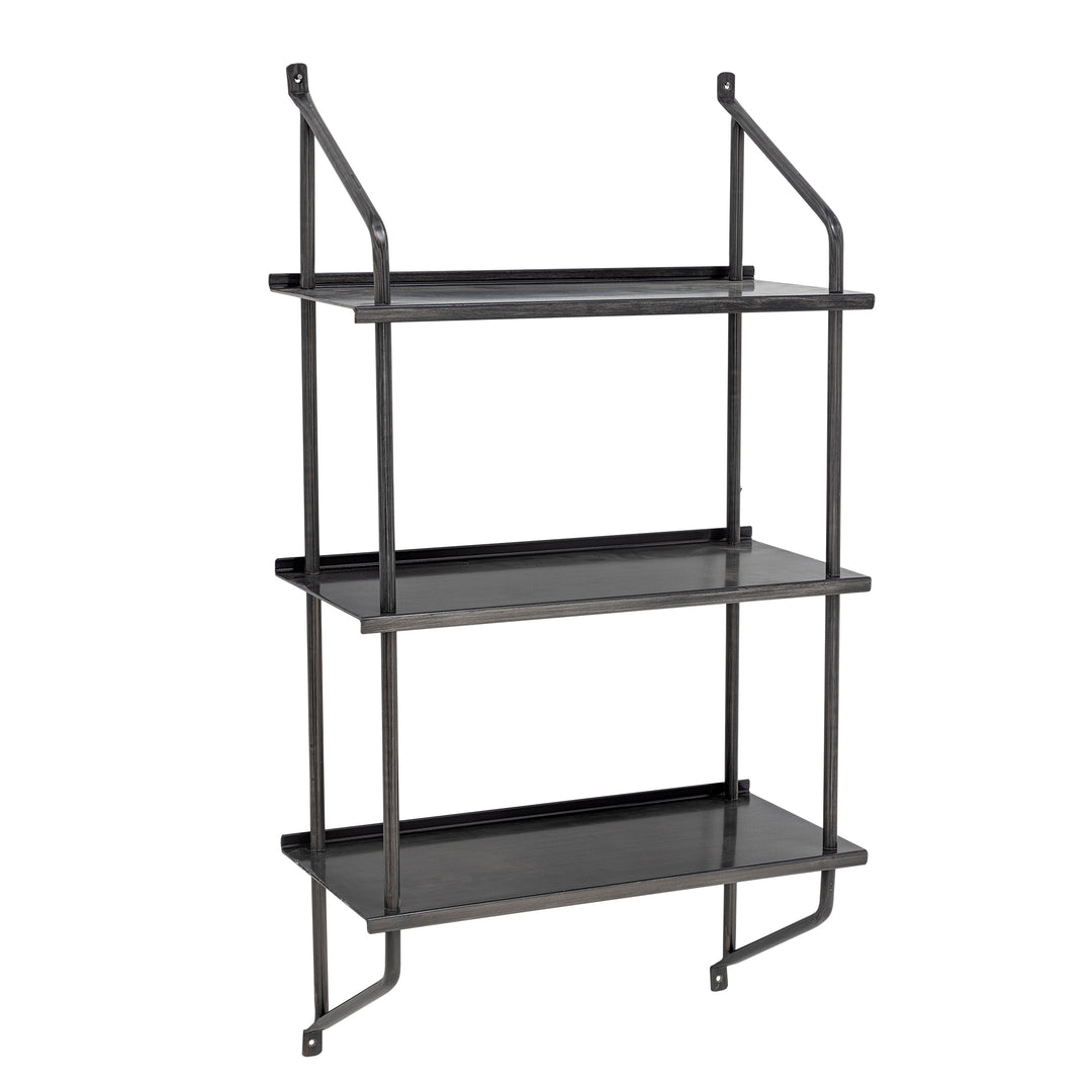 Produktbillede af BLOOMINGVILLE Sindre væghylde m. 3 hylder sort metal i premium kvalitet