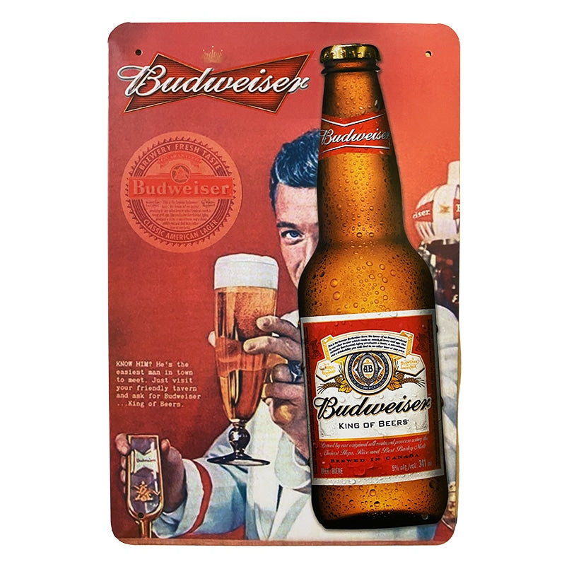 Produktbillede af Køb Metalskilt Budweiser på tilbud