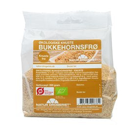 Produktbillede af ND Bukkehornsfrø knust Ø 200g. på tilbud