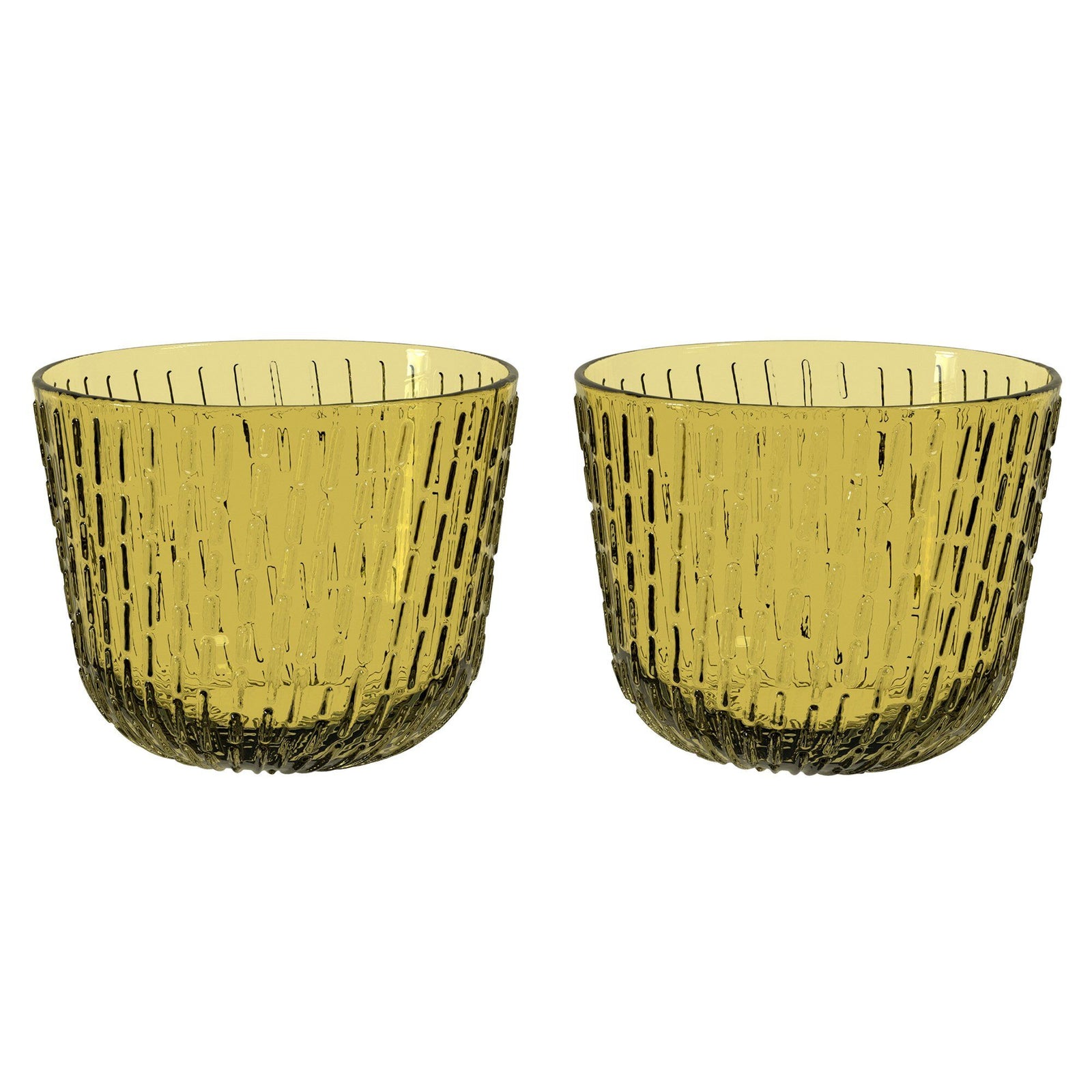 Marimekko Marimekko Syksy tumbler glas 2 dl 2-pak, oliven – detaljebillede (Tumblerglas)