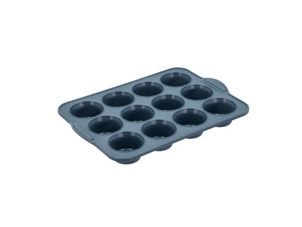 Produktbillede af By Tareq Taylor Pecan Muffinform til 12 stk. 33 x 24 x 4,3 cm Indigo i premium kvalitet