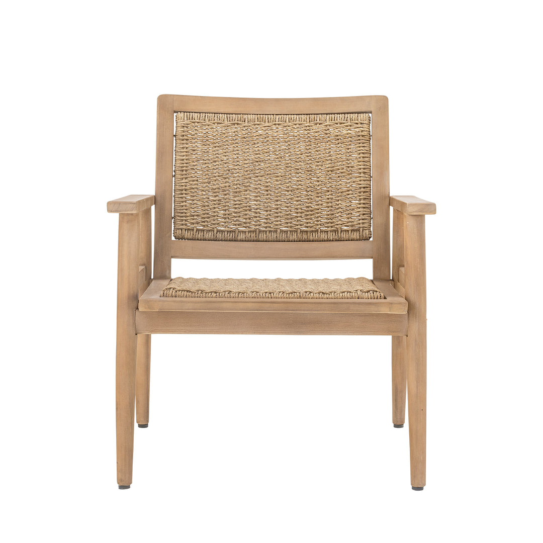 Produktbillede af BLOOMINGVILLE Sorrento udendørs loungestol m. armlæn natur polyrattan og natur akacietræ i premium kvalitet