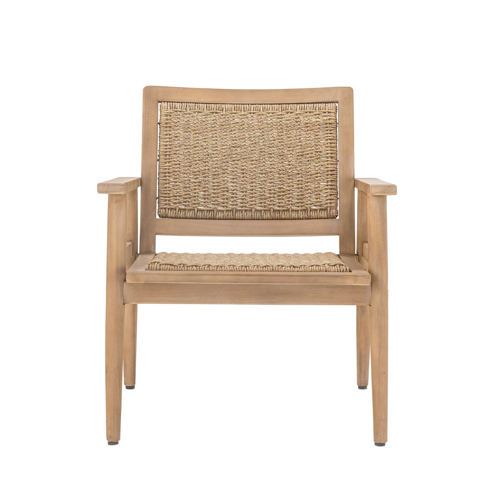 Produktbillede af BLOOMINGVILLE Sorrento udendørs loungestol m. armlæn natur polyrattan og natur akacietræ i premium kvalitet