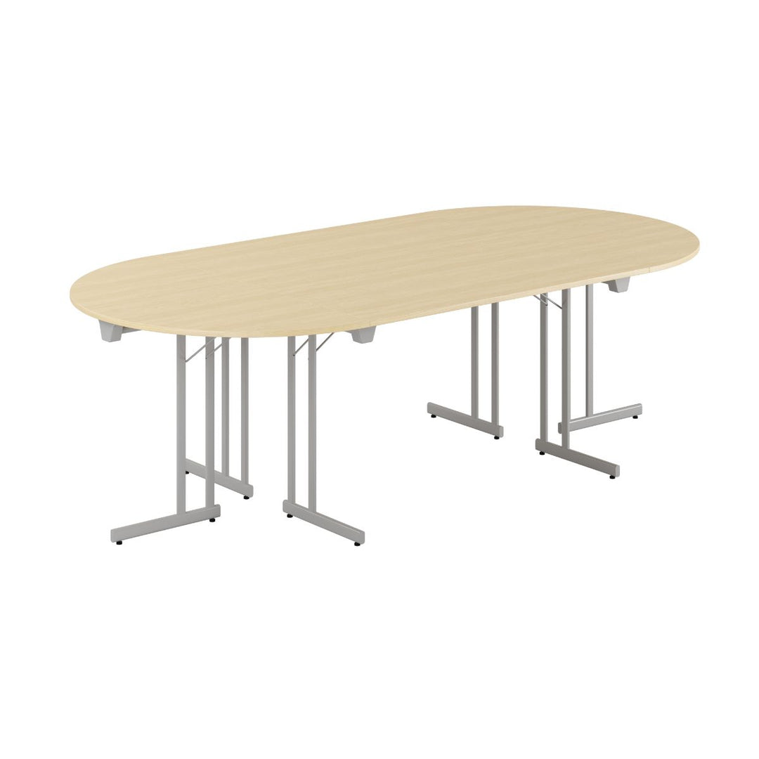 Produktbillede af Konferencebord 240x120cm Sammenklappeligt bord Birk-grå på tilbud
