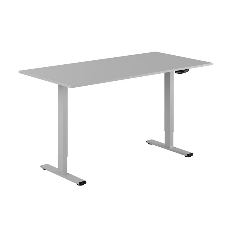 Produktbillede af ECO Hæve/Sænkebord manuelt 160x80cm Grå-grå på tilbud