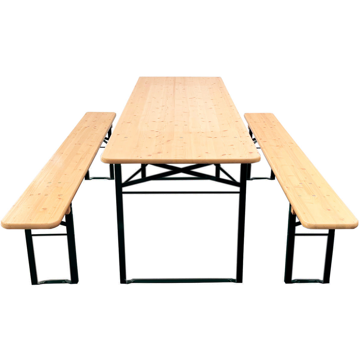 Produktbillede af Brau Bord/bænk sæt 220x67 cm Natur-sort på tilbud