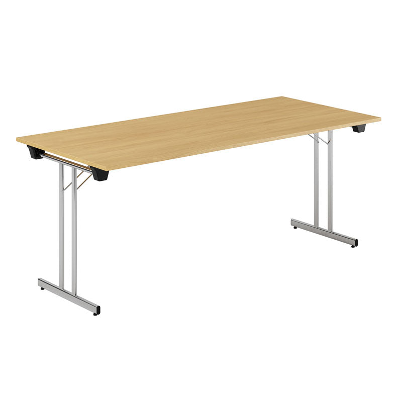 Produktbillede af Dinner Style 180x80cm Sammenklappeligt bord Eg-krom på tilbud