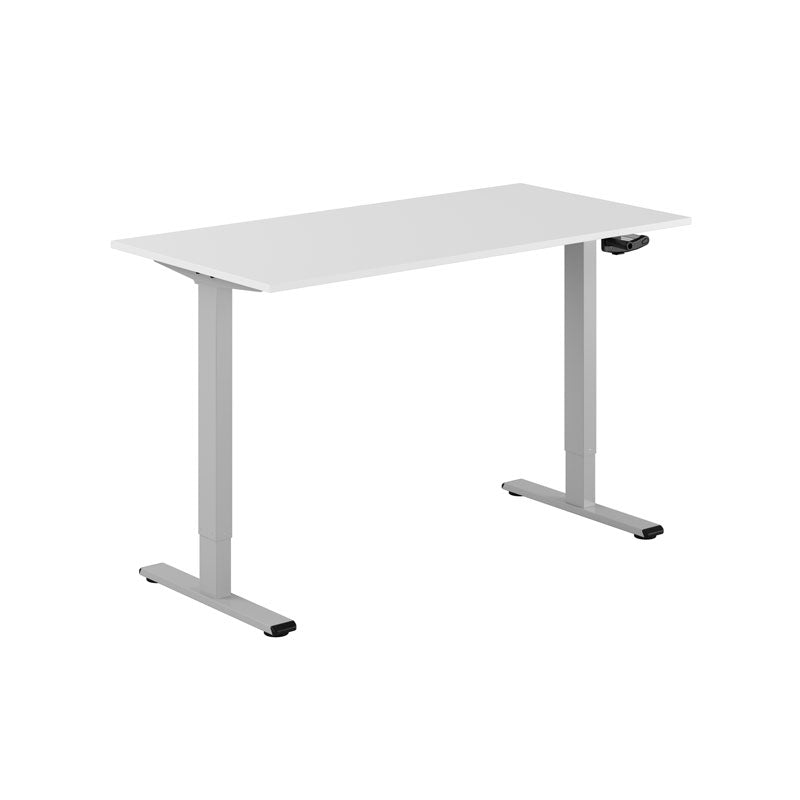 Produktbillede af ECO Hæve/Sænkebord manuelt 140x70cm Hvid-grå på tilbud