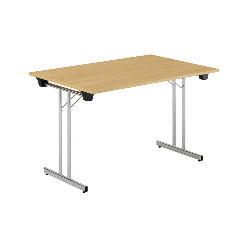 Produktbillede af Dinner Style 120x80cm Sammenklappeligt bord Eg-krom på tilbud