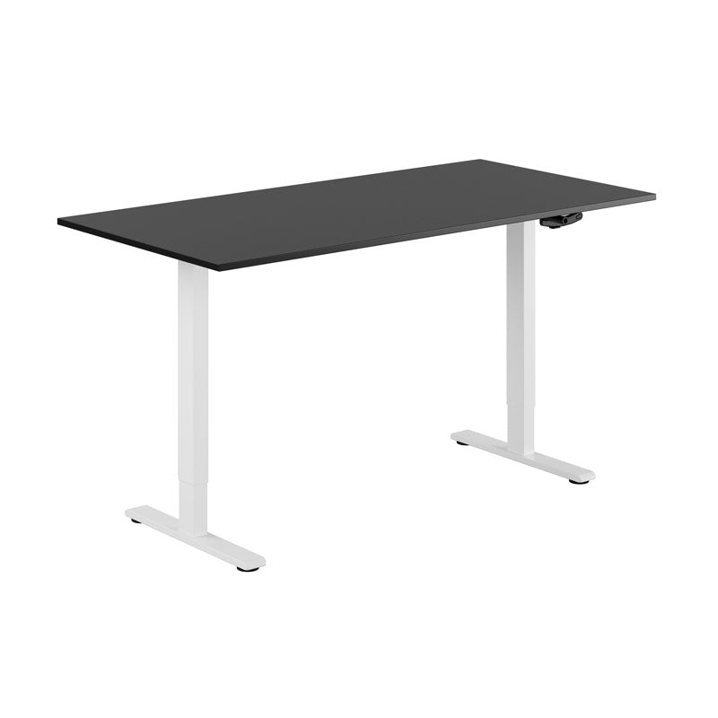 Produktbillede af ECO Hæve/Sænkebord manuelt 160x80cm Sort-hvid på tilbud