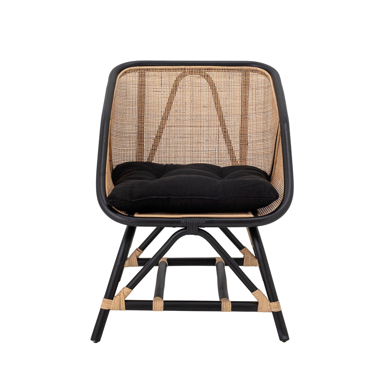 Produktbillede af BLOOMINGVILLE LOUE LOUNGESTOL RATTAN SORT 80 i premium kvalitet