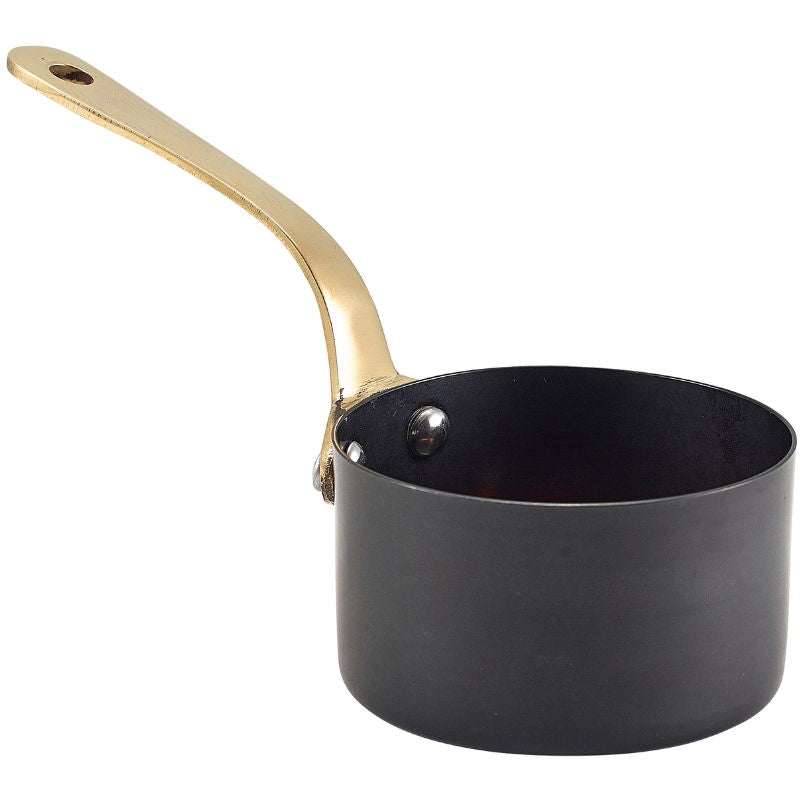 Produktbillede af Mini Sort Vintage Gryde 7.8 x 4.5cm på tilbud – premium kvalitet og detaljer